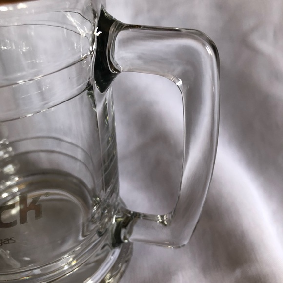 Set of 4 Lady Luck Glass Steins with Gold Rim - Picture 5 of 14